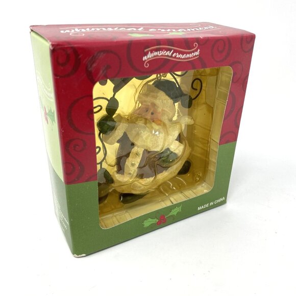 Costco Whimsical Ornament Rustic Country Farmhouse Santa And Birdhouse - Picture 5 of 9